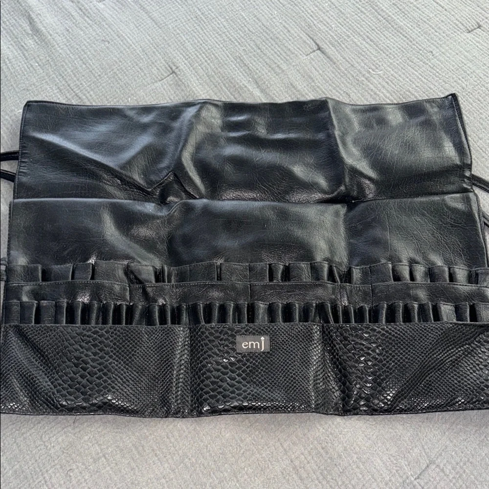 Black Leather brush case